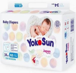 Подгузники Yokosun NB 34 шт 2-5 кг