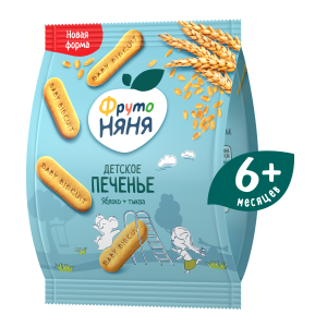 ФрутоНяня Детское печенье Яблоко+тыква 6+, 50 гр