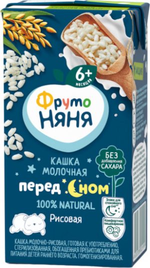 ФрутоНяня Детская каша рис с молоком с 6 месяцев