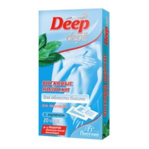 ЗЯ Восковые полоски Deep Depil azulene 20 шт