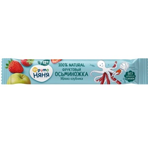 Фрутоняня фруктовый осьминожка яблоко-клубника