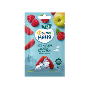 ФрутоНяня Фруктовые кусочки Яблоко-малина 15 г