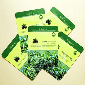 ЗЯ Тканевые Маски Farm Stay VISIBLE DIFFERENCE GREENTEA SEED 5шт