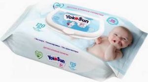 Детские влажные салфетки 120 штук Yokosun