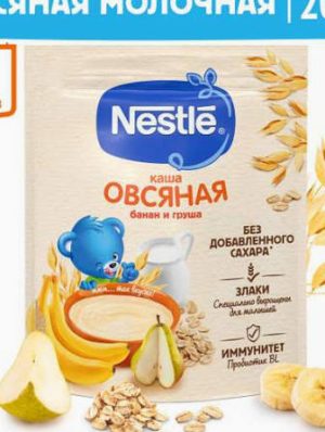 Nestle Детская каша Овсяная банан груша с 6 мес молочная(200 г)