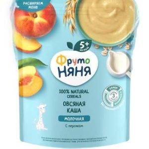 ФрутоНяня Детская каша молочная Овсяная с персиком с 5 мес