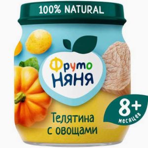 ФрутоНяня Детское пюре телятина овощи 100 г, с 8 месяцев