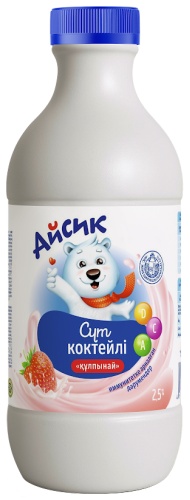 Айсик молочный коктейль клубника 2.5% 950 мл