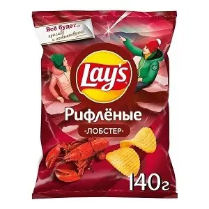 Чипсы рифленые Lays Лобстер 140г
