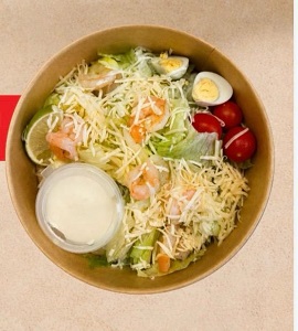 Dayin Food Салат Цезарь с креветками