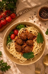 Dayin Food Паста в томатном соусе с фрикадельками
