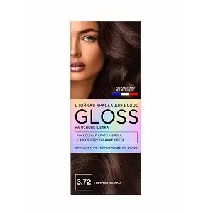 FIX Краска для волос GLOSS цвет Горячий мокко 3.72